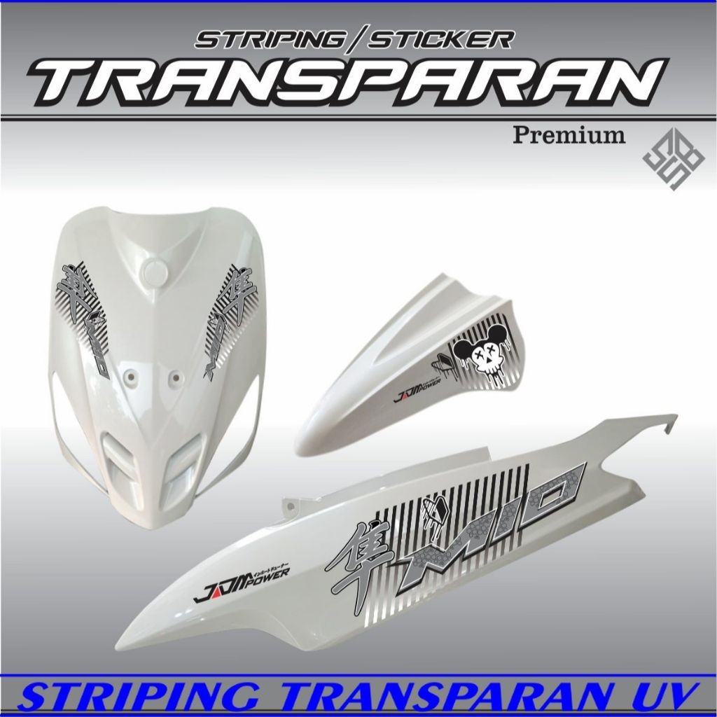 VARIASI SIMPLE / STRIPING STICKER MIO TRANSPARAN HAYABUSA STICKER MOTOR MIO SPORTY/SMILE