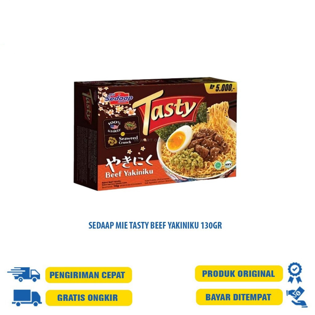 

SEDAAP MIE TASTSY BAKMI AYAM/BEEF YAKINIKU/AYAM GEPREK/115GR/124GR
