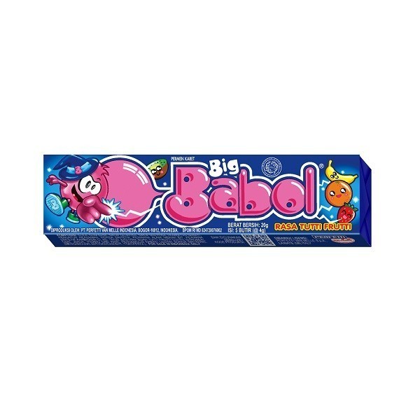 

Permen Karet BIG BABOL TUTTI FRUTTY STICK 24 GR Diskon