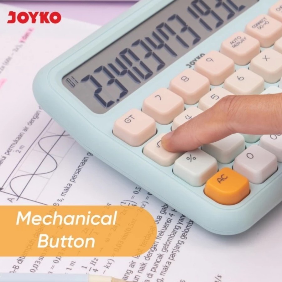 

RB Kalkulator Rainbow JOYKO CC 63ACO - Calculator Pastel Tombol Mechanical Fancy Color
