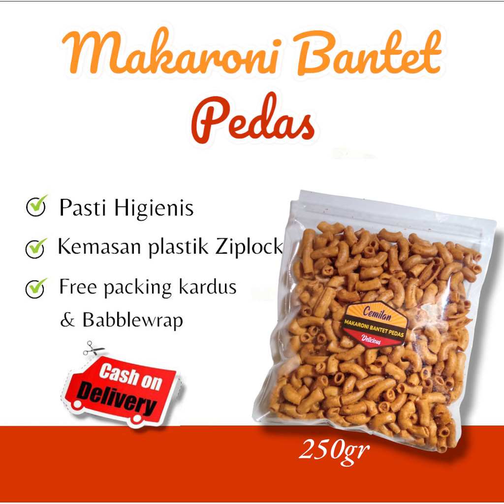 

Makaroni Bantet Pedas 250 Gram