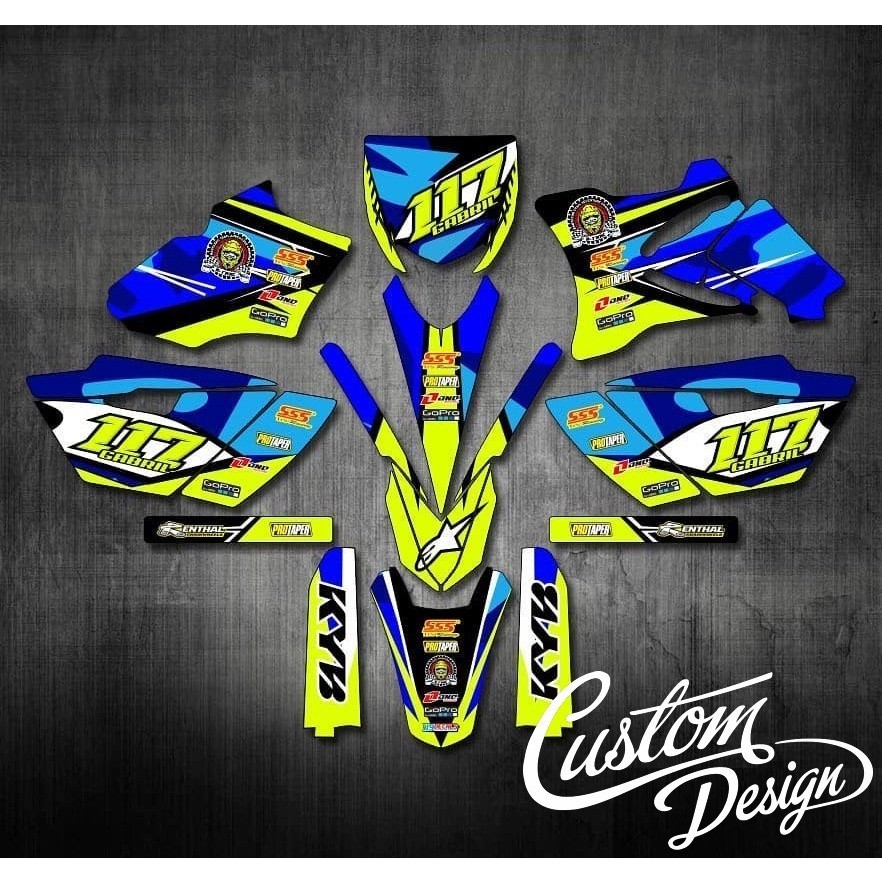 Decal/Stiker yamaha YZ/Yz 85/yz 125 (bebas custom desain)