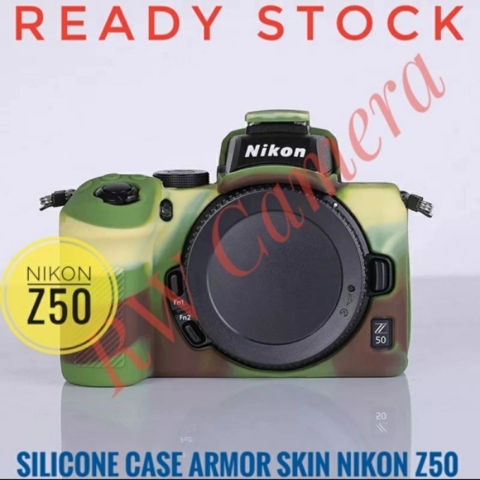 Silicone Case Nikon Z50 Sarung Karet Silikon Bag Tas Protective Armor - Army