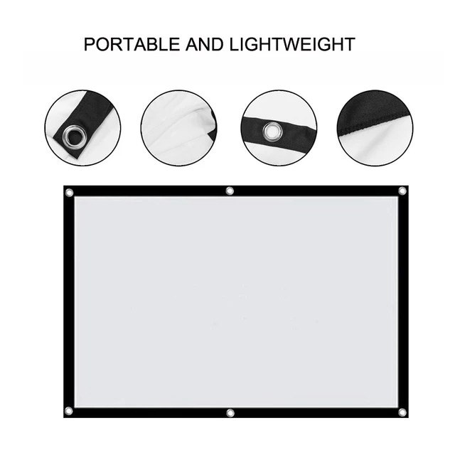Layar Proyektor Portable 150 Inch | Simple Screen Projector