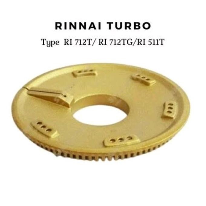 BURNER HEAD KUNINGAN KOMPOR RINNAI RI-712TG  RI-511T RI-712T