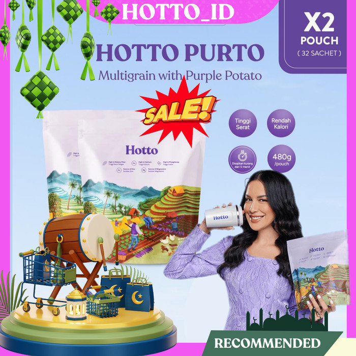 

[Terbaru] PROMO!!! Hotto Purto 2 Pouch (32 sachet) Multigrain with Purple Potato