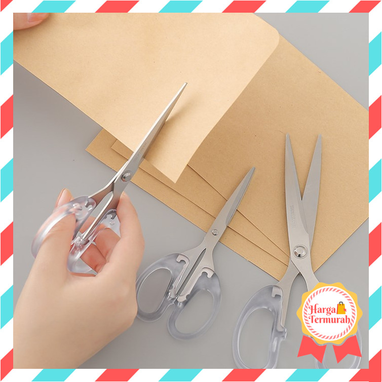 

Harga Termurah - H1193 Alat Pemotong Kertas / Gunting Transparan / Scissors / Peralatan Sekolah Siswa