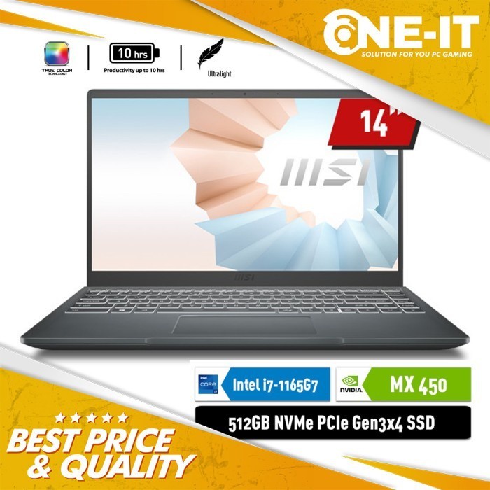 MSI Modern 14 B11SB (9S7-14D214-415) i7-1165G7 8GB 512GB MX450 2GB