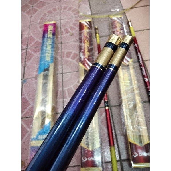 Joran tegek pancing Daido blue red hunter 360cm 450cm tegek carbon