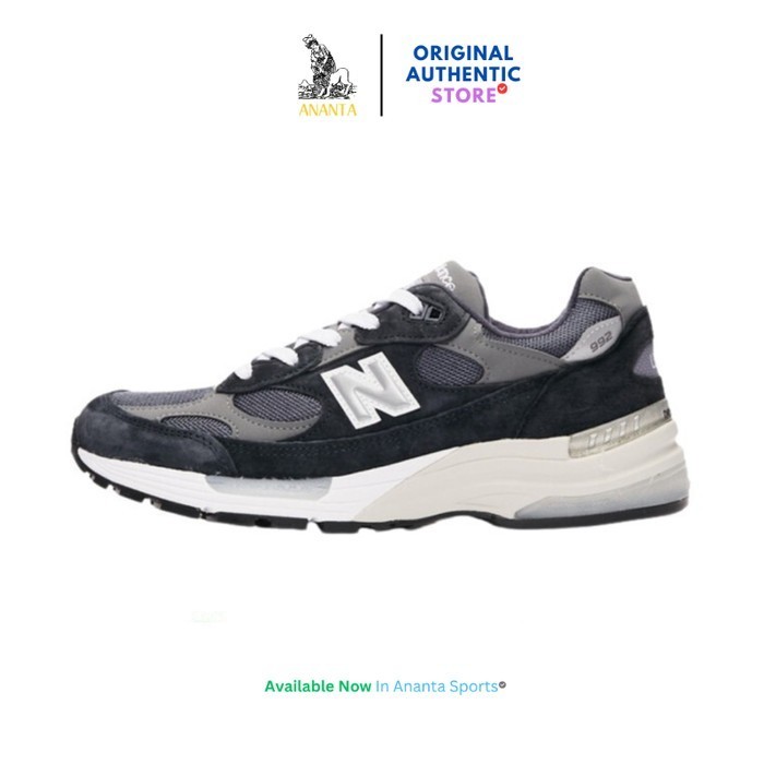 Sepatu Lari NB 992 Navy Grey Original