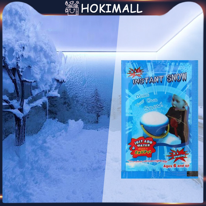 Instant Snow Artificial Fake Bubuk Salju Buatan Magic Fake Instant Snow Instan Untuk Dekorasi Natal
