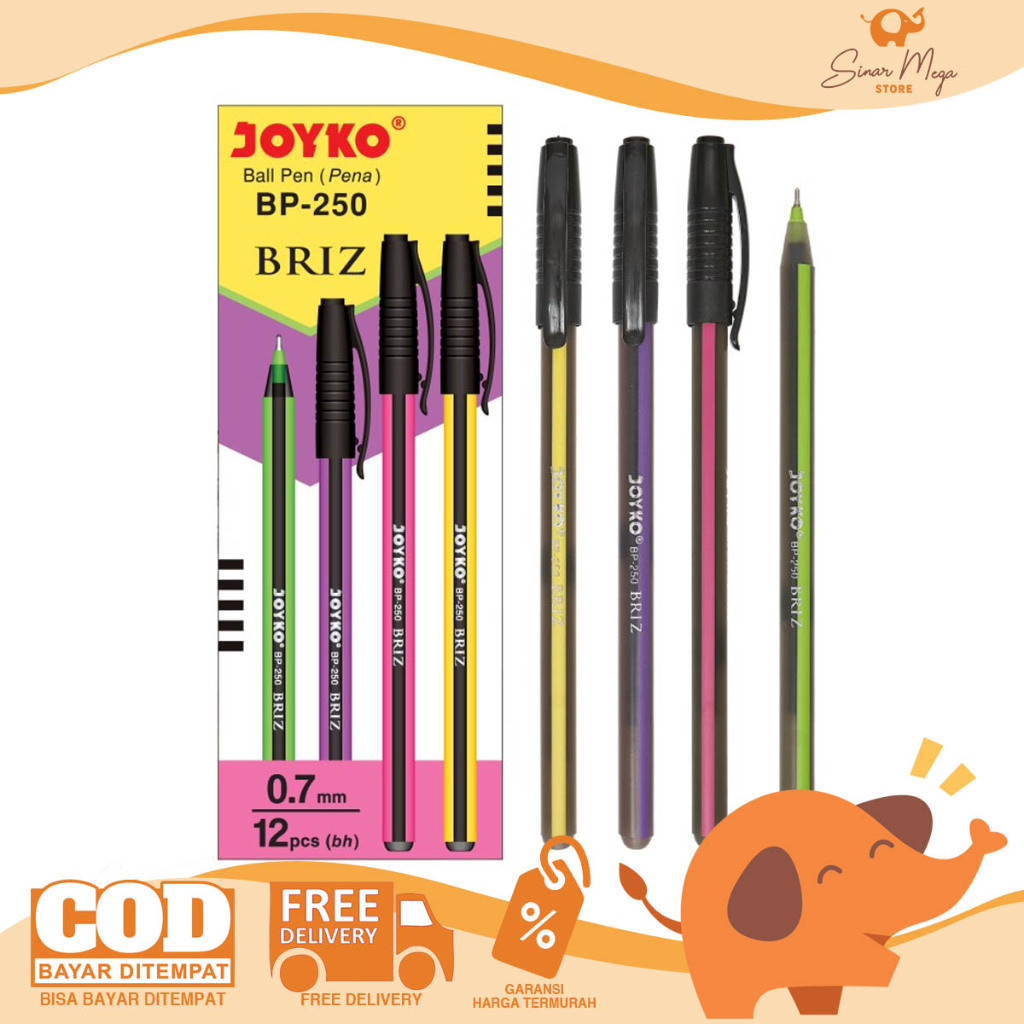 

DIJUAL LUSINAN Joyko Pulpen BP 250 Briz (Black)/ Pulpen/ Ballpoint BP 250 Briz 0.7mm