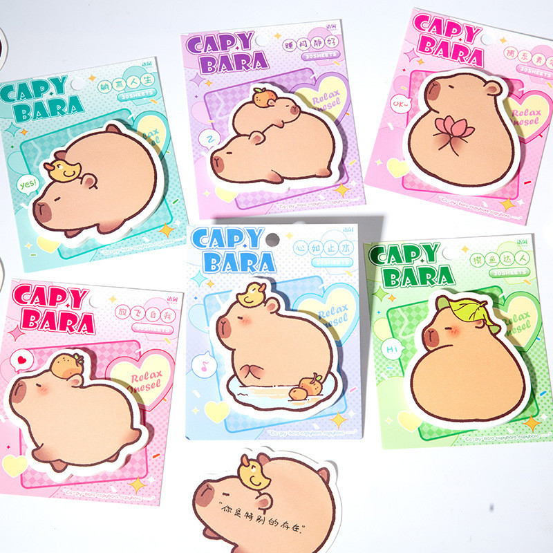 

[HARU] Capybara Series Sticky Notes Memopad Notepaper Kertas Memo