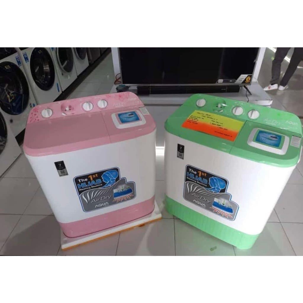 MESIN CUCI MANUAL 2 TABUNG AQUA HIJAB KAPASITAS 7 KG QW-761XT QW 761XT
