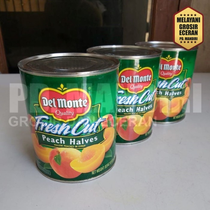 

DELMONTE FRESH CUT PEACH HALVES 825Gr / Buah Persik Kaleng
