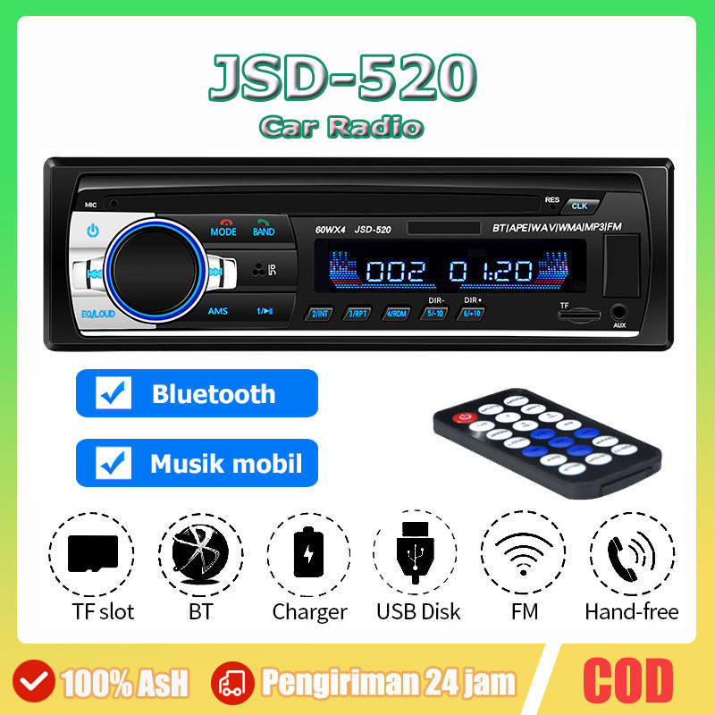 【Stok Siap】 Ori Singe Din Head Unit Tape Audio Radio Mobil Multifungsi Bluetooth USB MP3 FM Radio JS