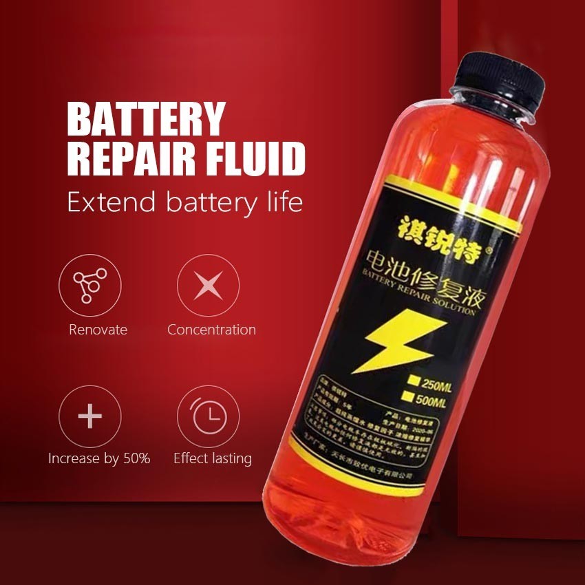 500ml Cairan Elektrolit Aki Kering Cairan solusi perbaikan baterai Aki Jual Cairan Aki Kering Cairan