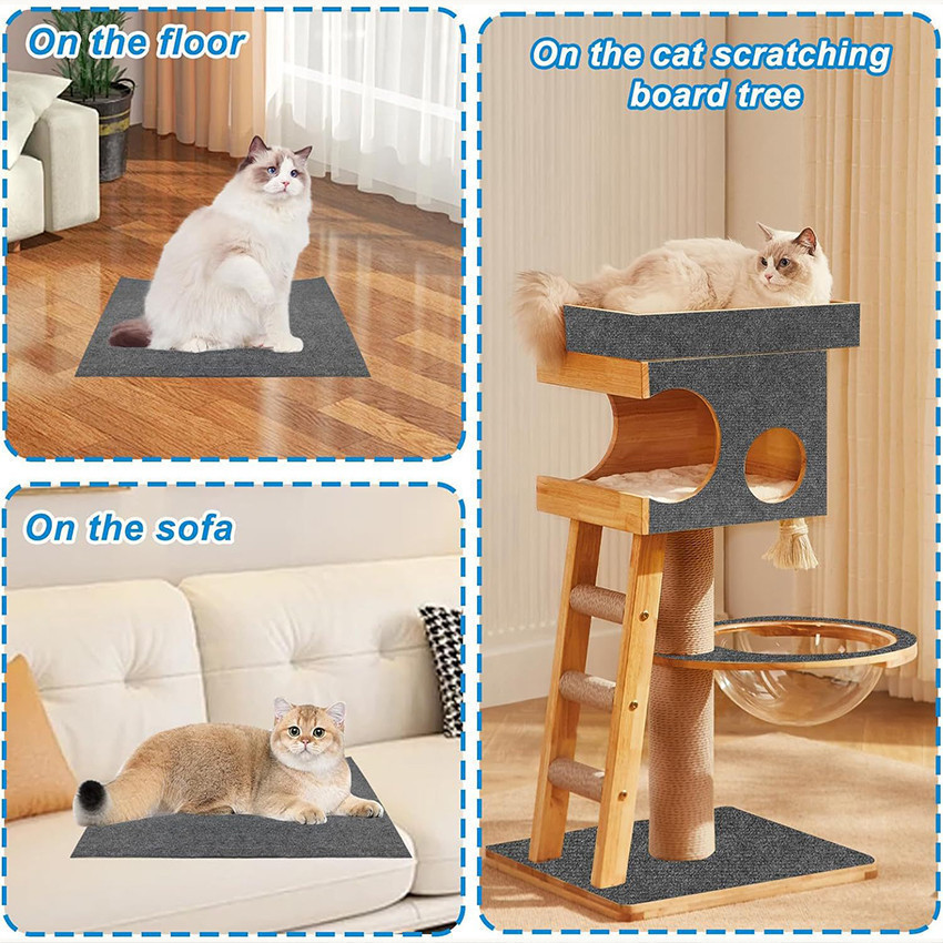 Cat Scratcher Scratching Mat Kucing Karpet Garukan Cakaran Kucing Tempel Dinding Tembok Pelindung
