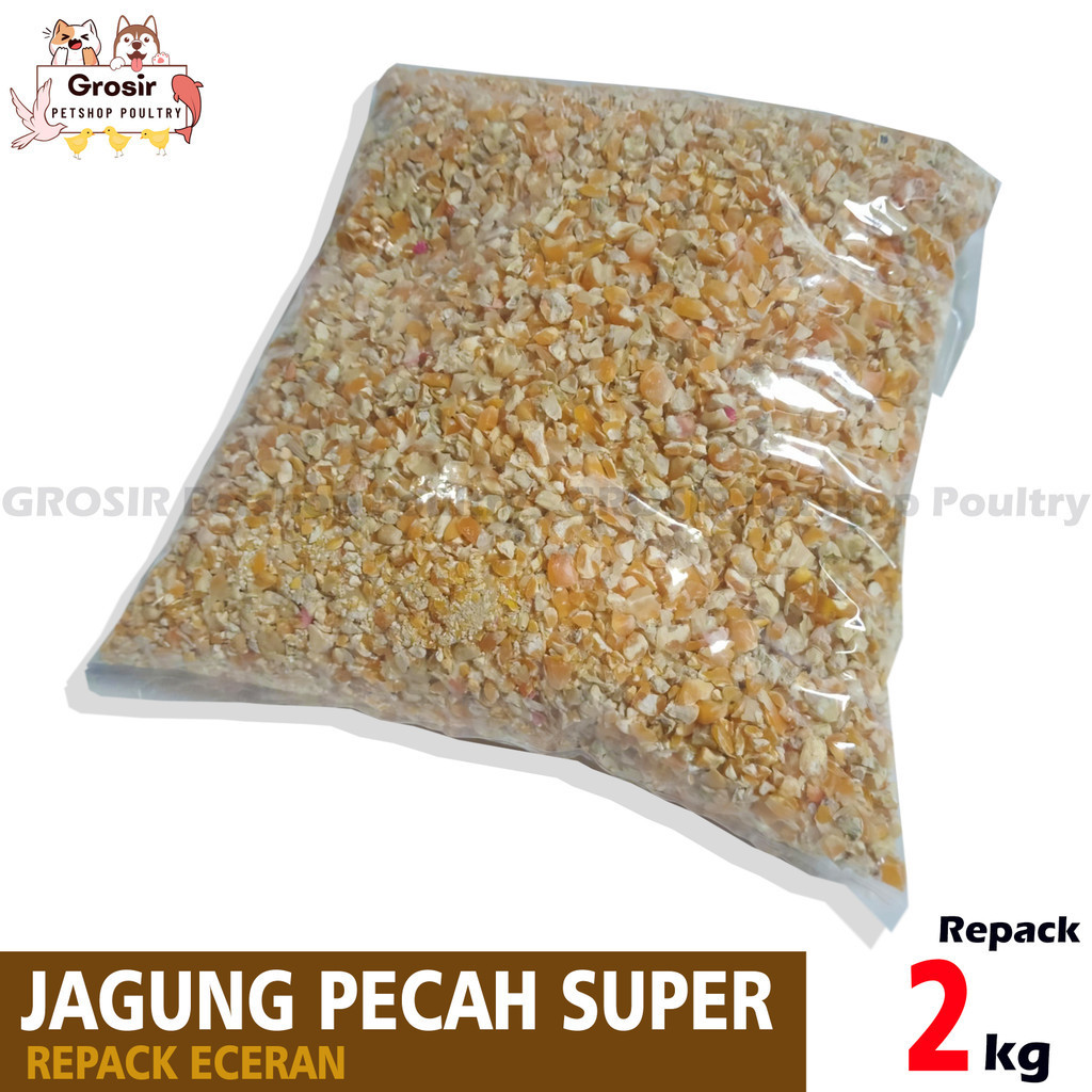 Makanan Ayam Burung Jagung Pecah 2 kg Pakan Ayam Burung Merpati Unggas Siap Pakai