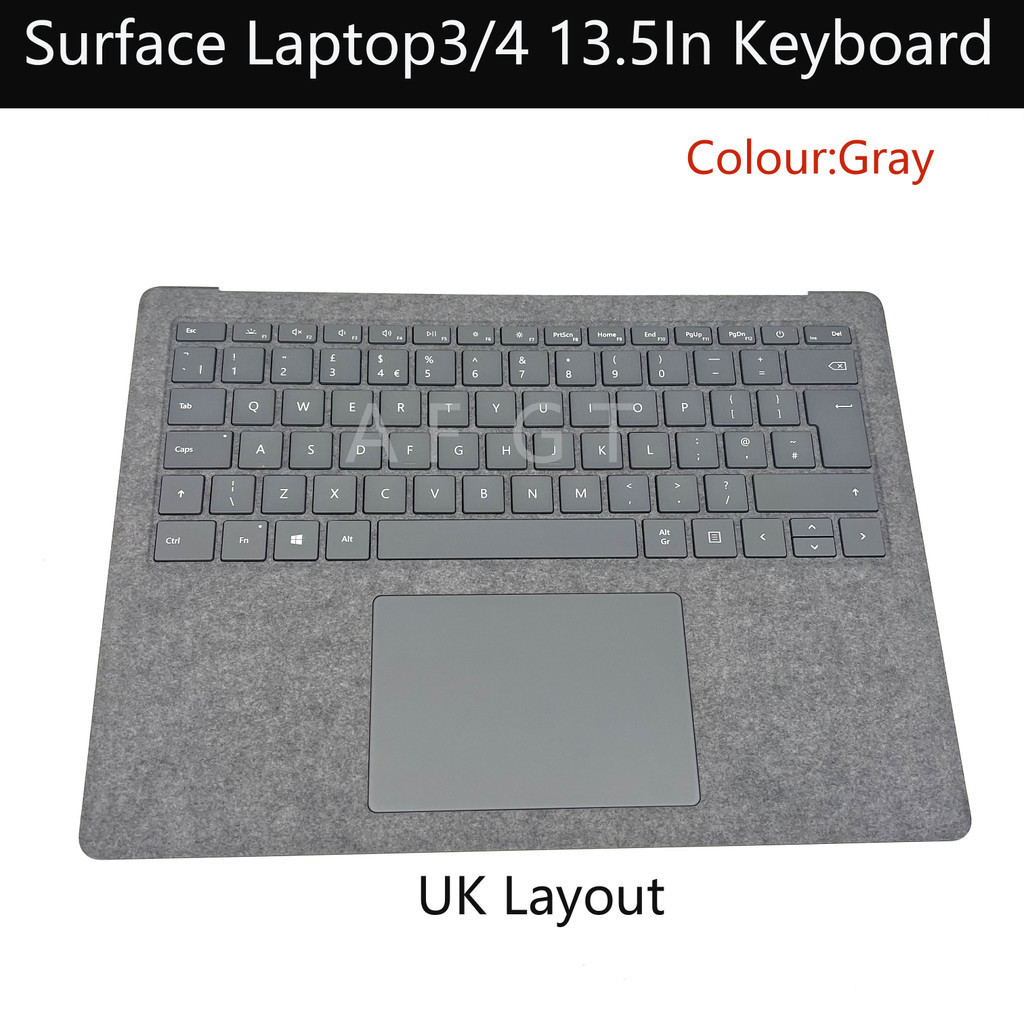 

NEW Original For Surface Laptop3 4 Metal Assy 1868 1867 1950 1951 13.5in Gary UK Keyboard Palmrest Cover With Backlight