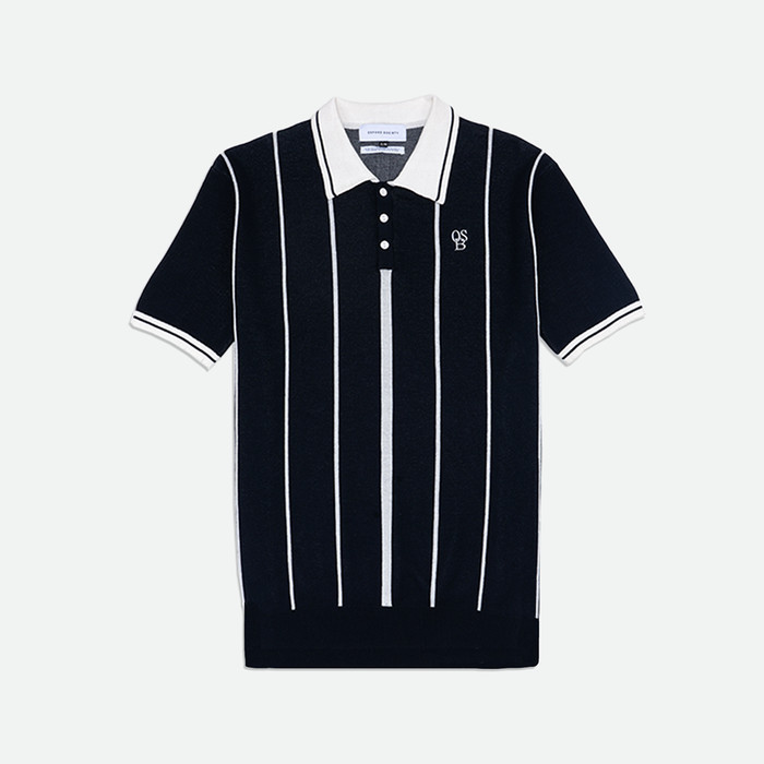 Oxford Society x Brodo Larkins Lane Knit Polo Shirt Kaos Polo Pria - Beige, S/M