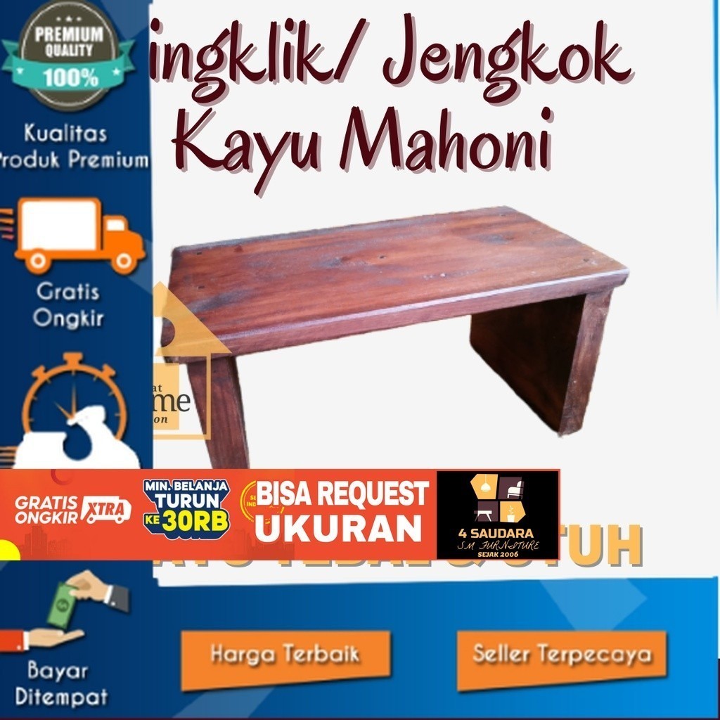 Promo Dingklik Kursi Jongkok Dingklik Kayu Jengkok Kayu Besar Jongkok Kayu Dingklik Kayu Bangku Kayu