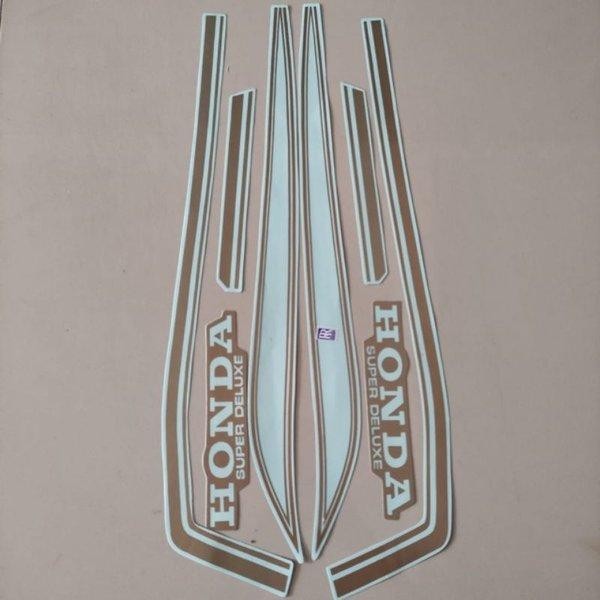striping honda gl 100 gl100 gold list body standar