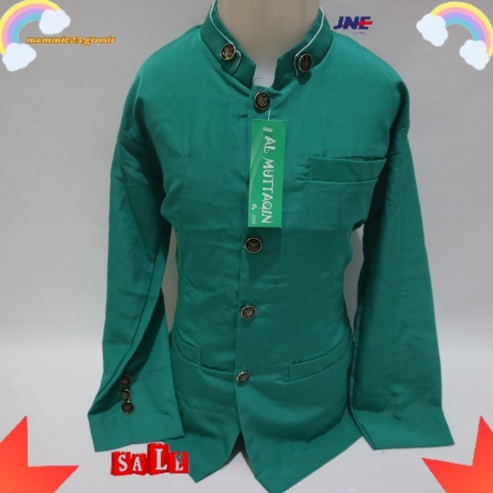 PROMO-Baju Muslim Anak Baju Koko Jasko Jas Koko Anak Hitam Polos JAT 012 - Tosca, 10-11 tahun
