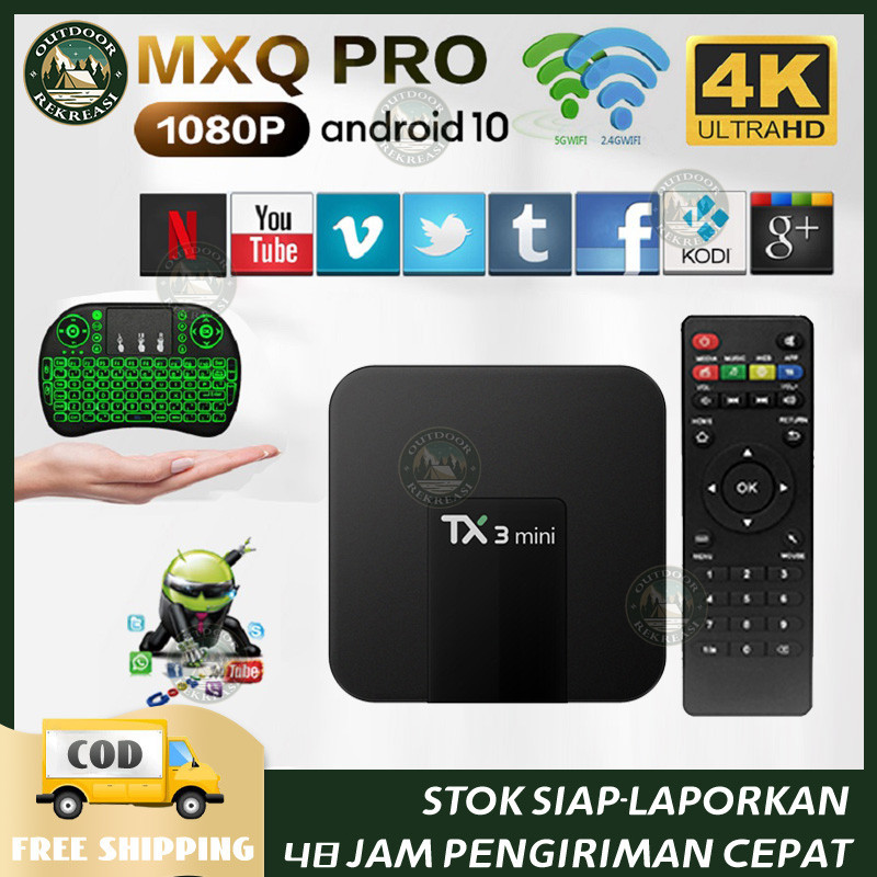 Set Top TV BOX Android MXQ Pro Indihome Digital Online TV Ram 2+16GB/4GB+32GB /8+64GB TV BOX Android