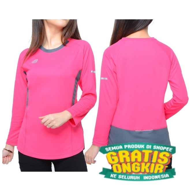 

Baju/kaos running olahraga gym fitness NBB run02 #LADIES# tgn Pjg/ ZUMA AEROBIK LANTAI