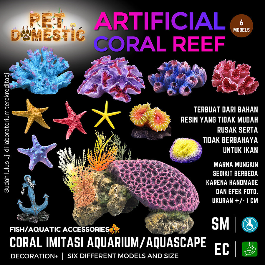 BATU KARANG HIAS AQUARIUM CORAL / ARTIFICIAL STONE CORAL REFF AQUARIUM