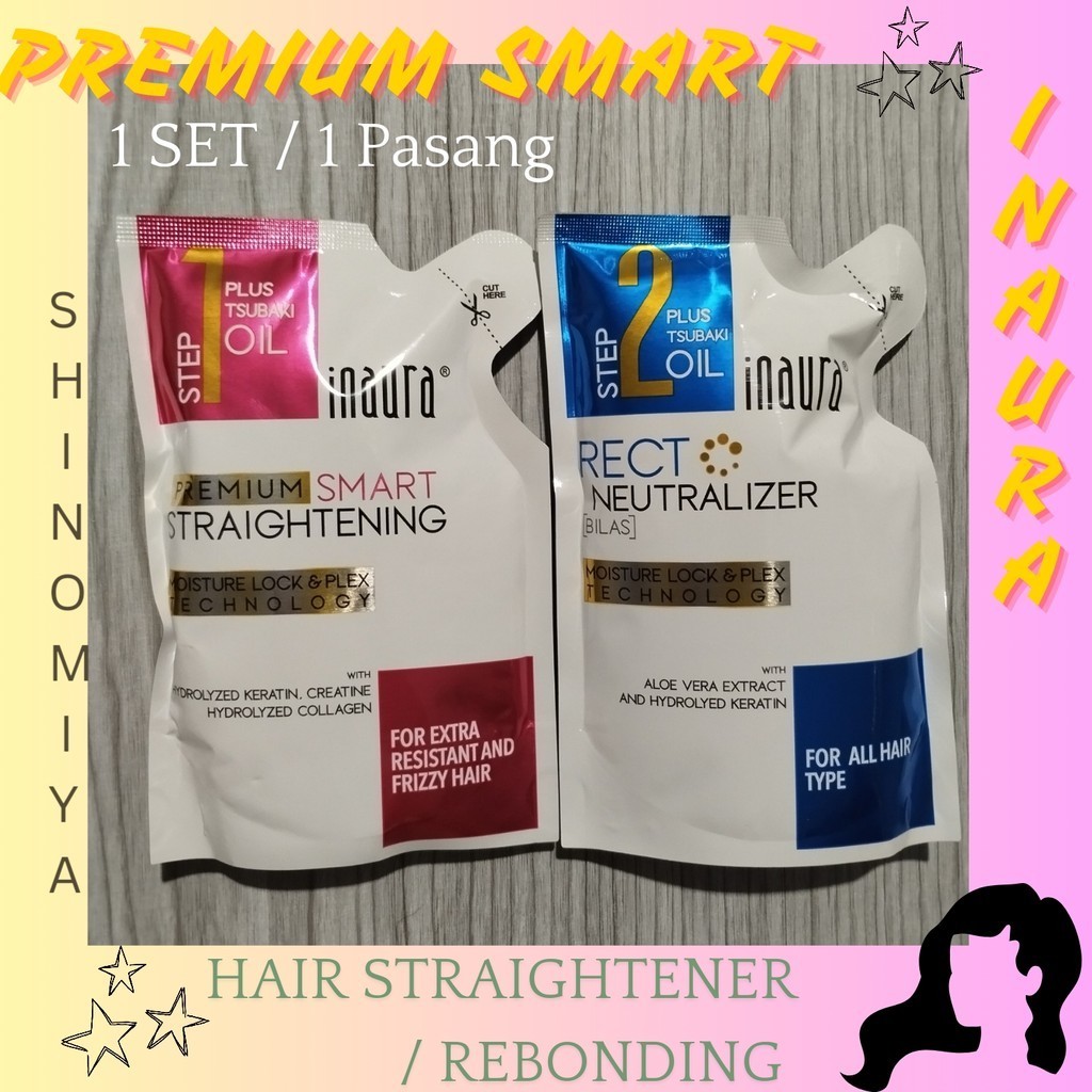 [INAURA] PREMIUM INAURA REBONDING / PELURUSAN RAMBUT KRIBO KERITING TEBAL / SMOOTHING SALON 1 KEPALA