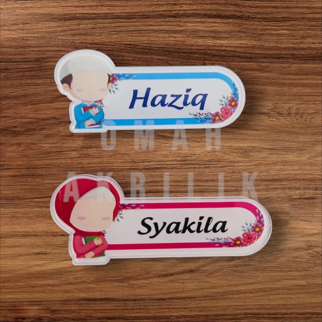 

Nama dada/Name tag/Papan nama Custom nama/ nametag lucu akrilik custom