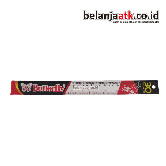 

Penggaris Mika 30 cm Butterfly (Bening)