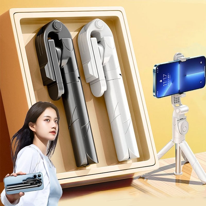 Tongsis Selfie Tripod Lampu LED Bluetooth/ Selfie Stick Portable Flexible  / Selfie Stick 360º