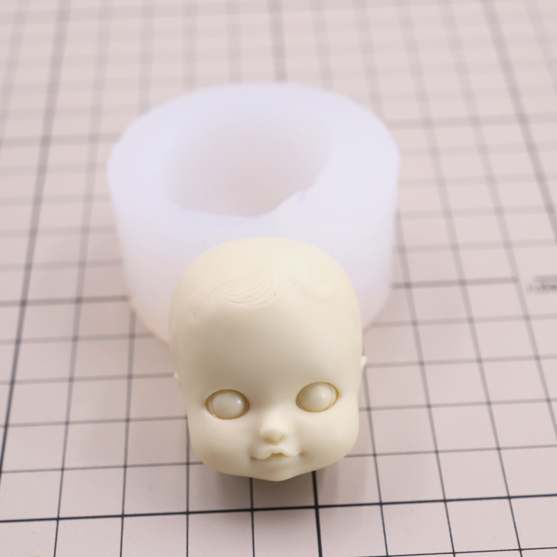 Silicone face mold DIY doll face mold Clay Q version proportional face soft clay mold clay cartoon b