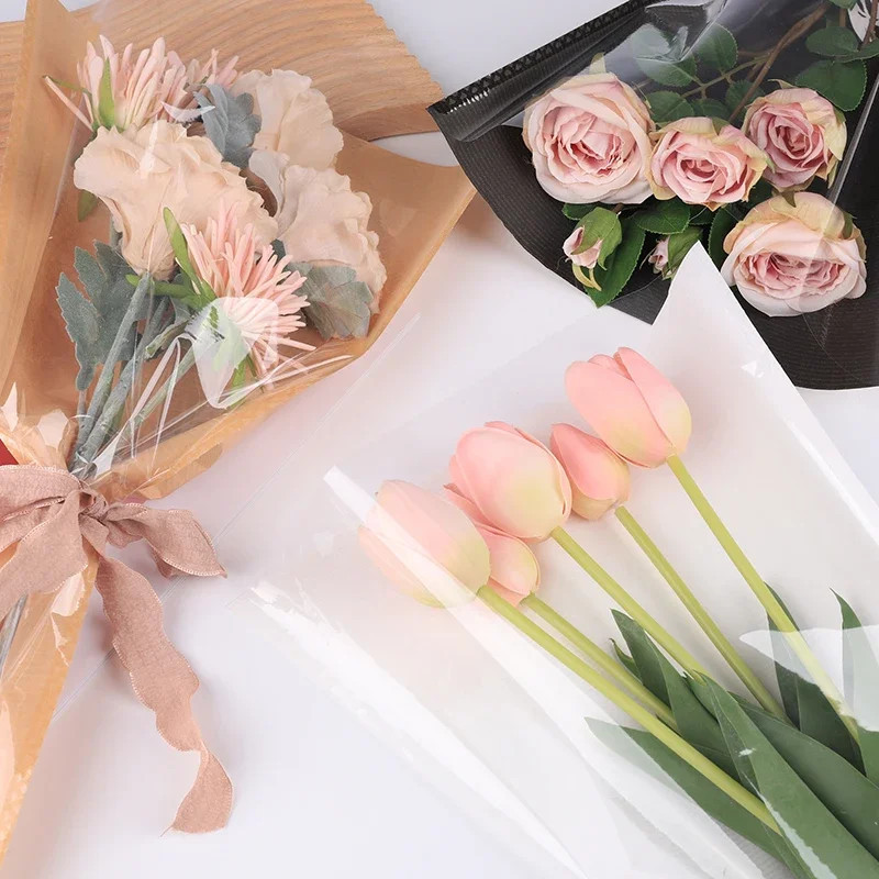 

Cellophane Plastik Wrapping Bunga Bening Polos Warna