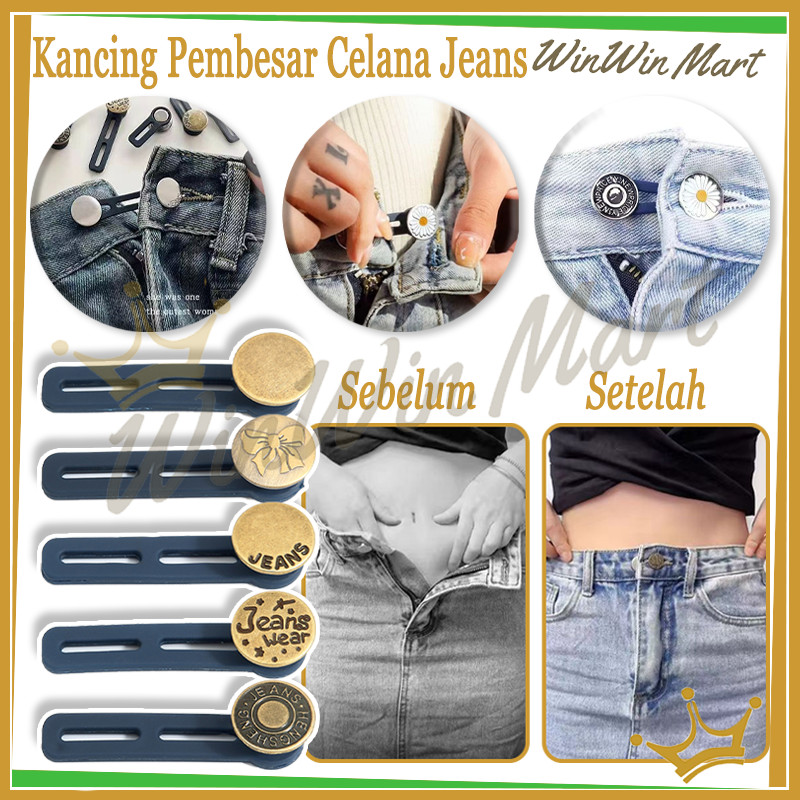 Kancing Pembesar Celana Jeans/Kancing Celana Jeans Adjustable Metalic/Kancing Celana Jeans Metalic A
