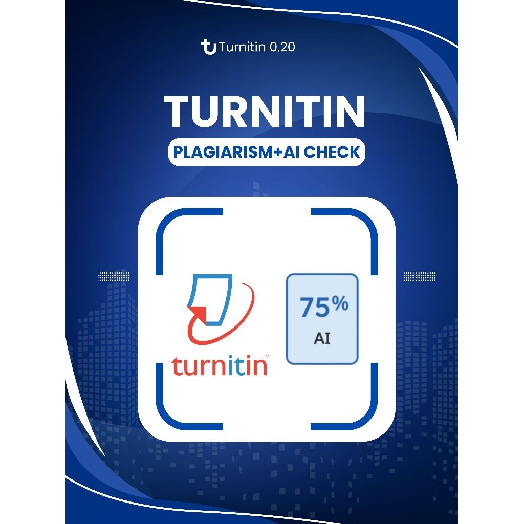 Turnitin Plaigiarism, AI Checker (Fast Response) (AI for ENGLISH only)