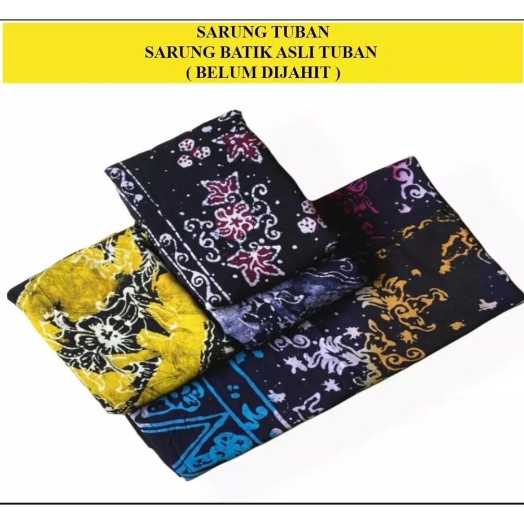 Sarung Batik Tuban/Sarung Batik Gedok Tuban - Kuning