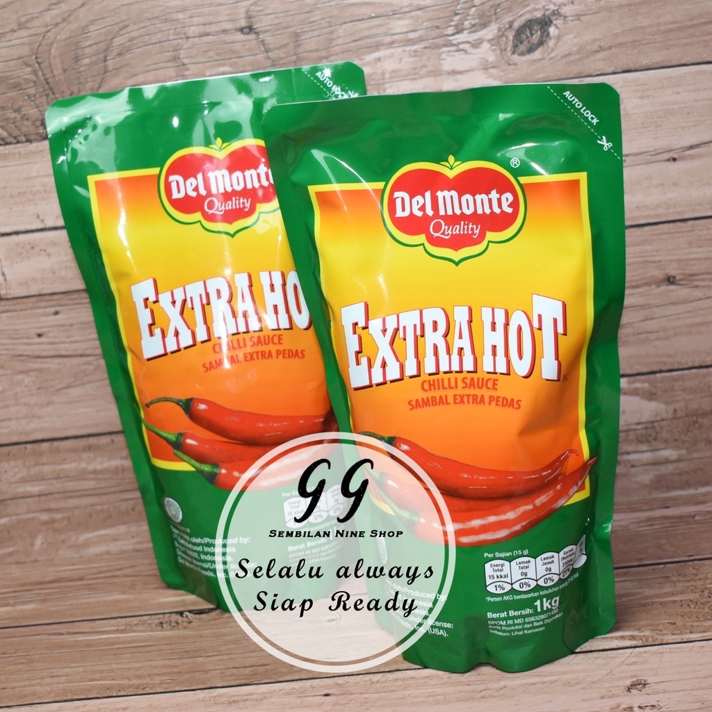 

Del Monte EXTRA HOT Chili Sauce 1 KG Delmonte Saus Sambal Ekstra Pedas Saos Sambel