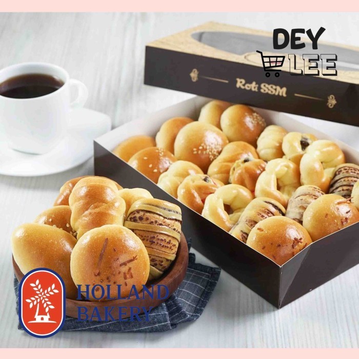 

HOLLAND BAKERY Roti Manis Aneka Rasa Super-Super Mini 1 Box isi 21 pcs Bandung