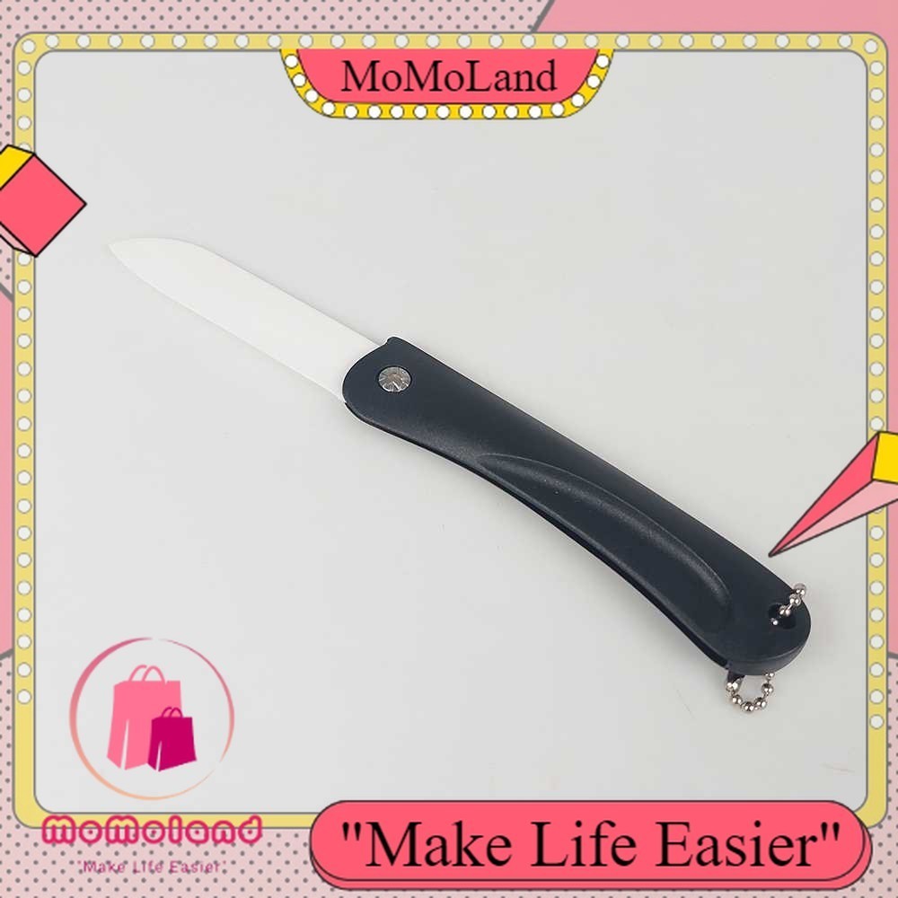 >>MoMoLand<< Pisau Dapur Lipat Unik Portable Knife Bahan Keramik - T-003