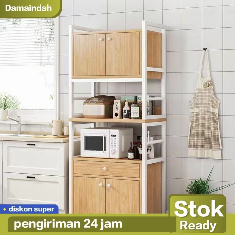 Rak Dapur Minimalis / Rak Oven / Rak Microwave / Lemari Dapur / Rak Dapur Serbaguna / Dapur Susun Mi