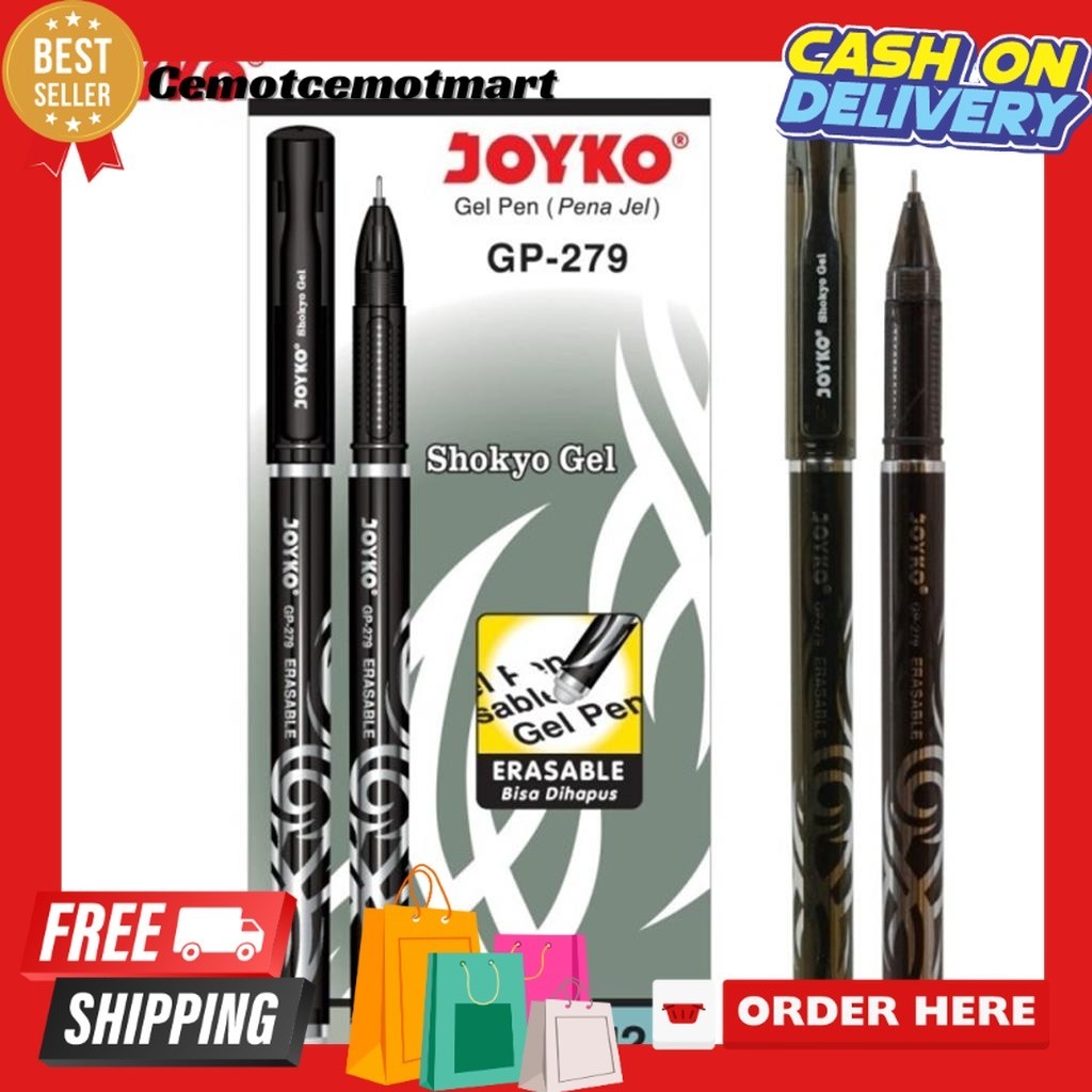 

[Cmt] [DAVIS]Joyko Erasable gel pen GP-279 (12 pcs)