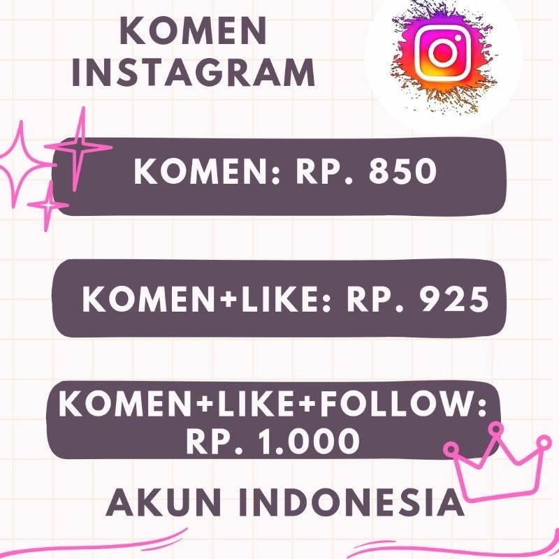 Termurah Disini Custom Komen Instagram Akun Indonesia