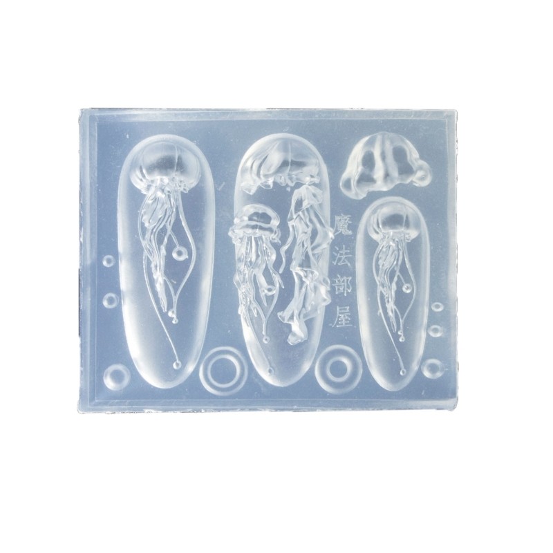 

Convenient Jellyfish Art Dropper Molds Silicone Resin Molds Silicone Manicures Moulds Decoration Molds for DIY