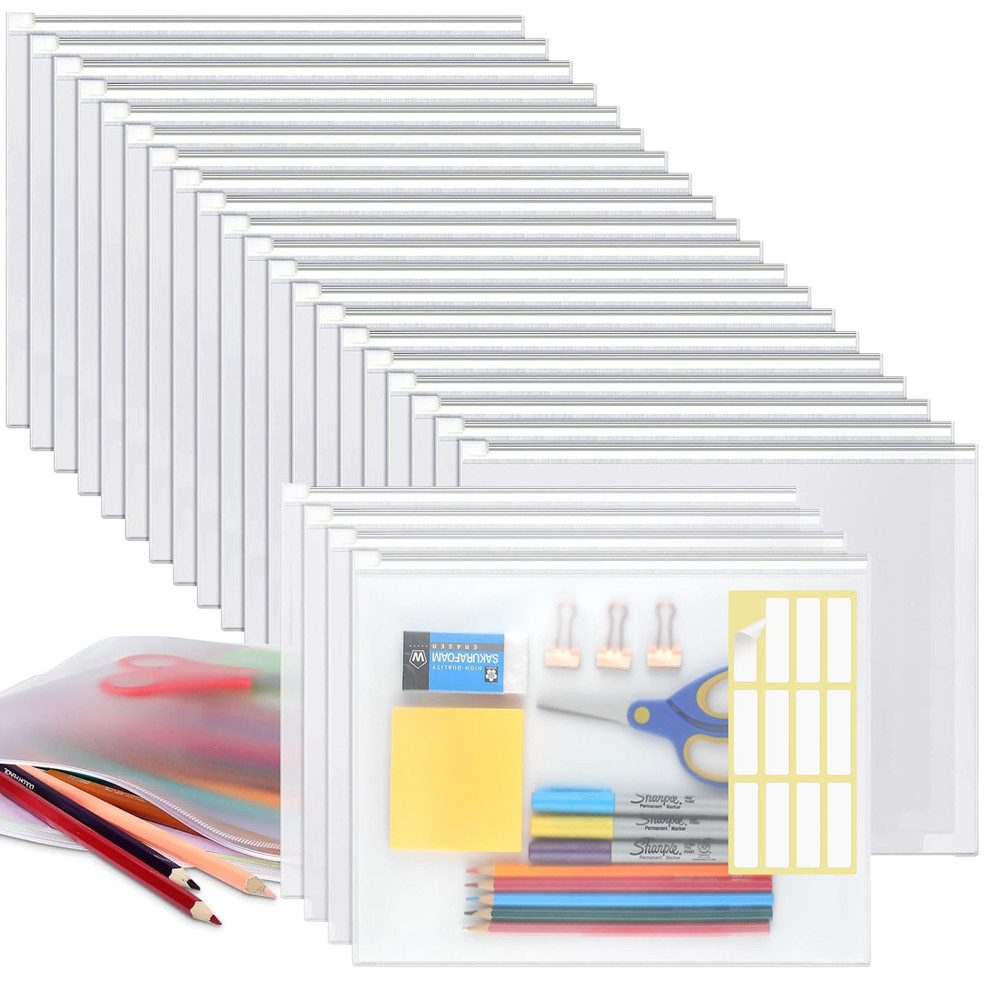 

10 Pack A4 A5 Letter Size Envelopes File Folders Zipper File Pockets Folders Filing Bags for Document School Office Supplies