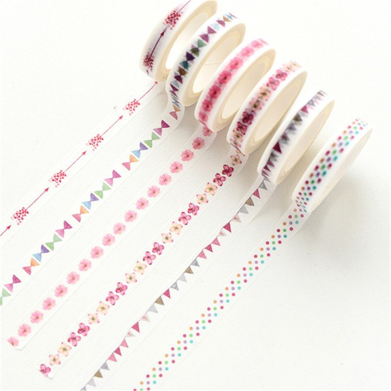 

7m*8mm Love And Leaves Scrapebooking Diy Sticker Decorative Masking Tape Paper Material Escolar Photo Album Washi tape