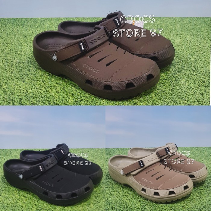 [[New Collection]] Crocs / Crocs Yukon / Sepatu Sandal Pria Crocs Yukon / Crocs Pria - Hitam, 40